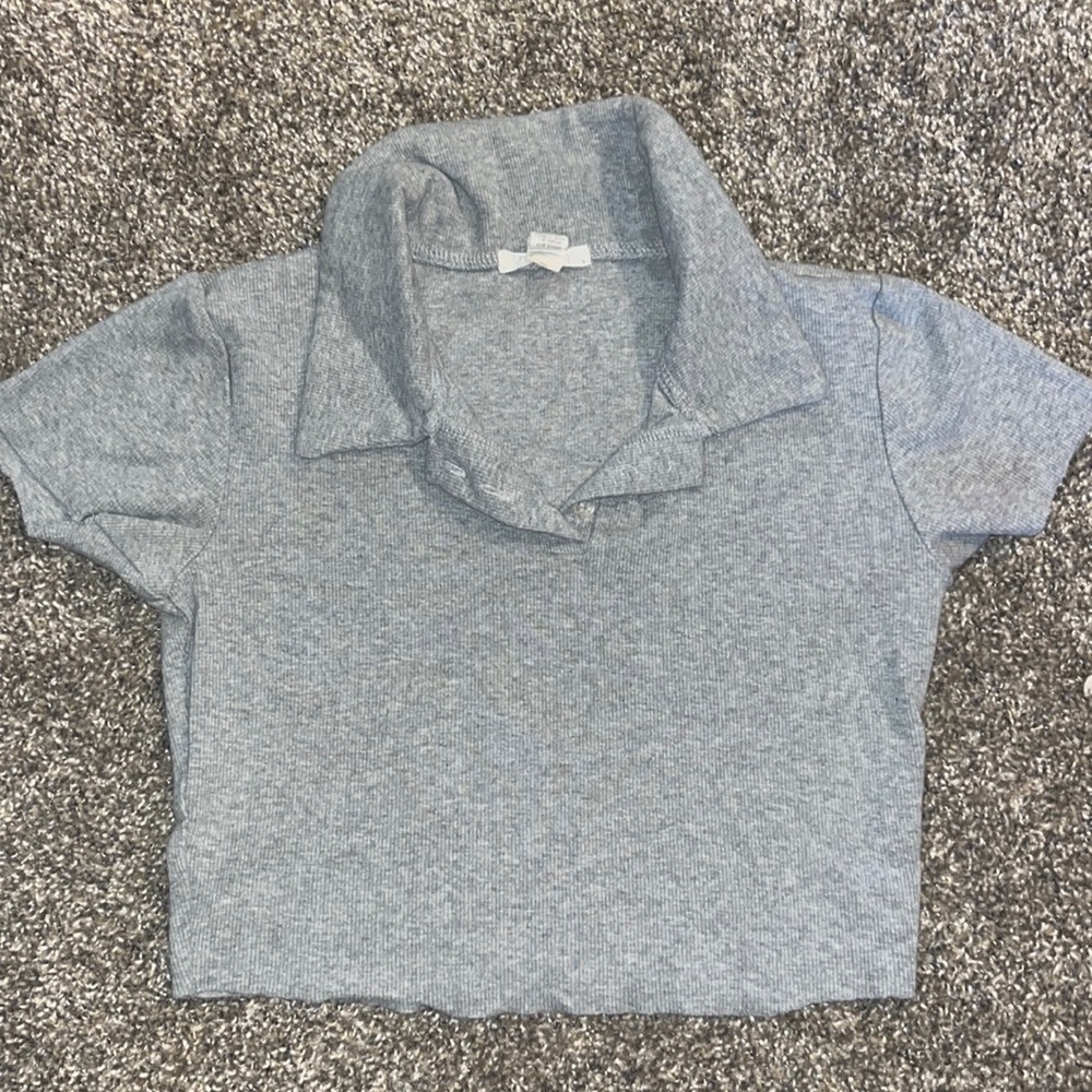 Collared Crop Top